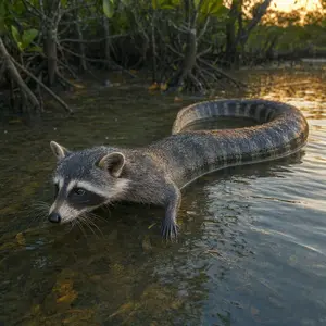 Electric eel + Raccoon